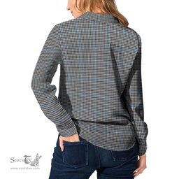 ScotsTee Shop Scottish Gladstone Clan Tartan Womens Long Sleeve Shirt