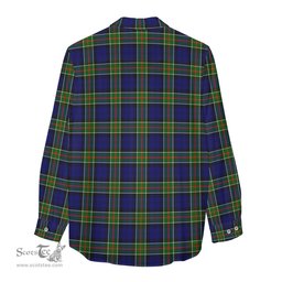 ScotsTee Shop Scottish Colquhoun Modern Clan Tartan Womens Long Sleeve Shirt
