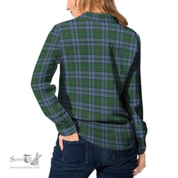 ScotsTee Shop Scottish Forsyth Clan Crest Tartan Womens Long Sleeve Shirt