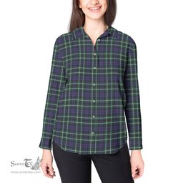 ScotsTee Shop Scottish Graham of Montrose Modern Clan Tartan Womens Long Sleeve Shirt