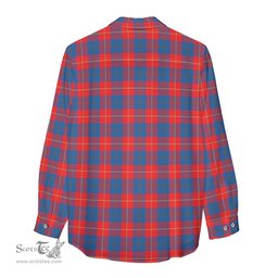 ScotsTee Shop Scottish Galloway Red Clan Tartan Womens Long Sleeve Shirt