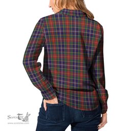 ScotsTee Shop Scottish Crozier Clan Tartan Womens Long Sleeve Shirt