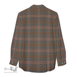 ScotsTee Shop Scottish Kennedy Weathered Clan Crest Tartan Womens Long Sleeve Shirt