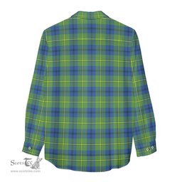 ScotsTee Shop Scottish Johnstone-Johnston Ancient Clan Crest Tartan Womens Long Sleeve Shirt