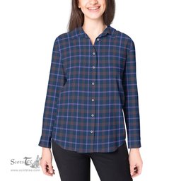 ScotsTee Shop Scottish Jewish Clan Tartan Womens Long Sleeve Shirt
