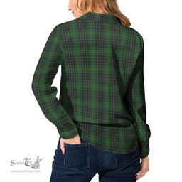 ScotsTee Shop Scottish MacAulay Hunting Clan Crest Tartan Womens Long Sleeve Shirt