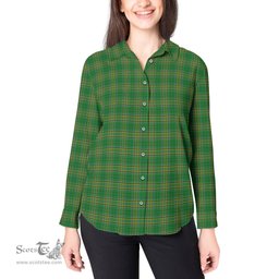 ScotsTee Shop Scottish Ireland National Clan Tartan Womens Long Sleeve Shirt