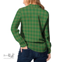 ScotsTee Shop Scottish Ireland National Clan Tartan Womens Long Sleeve Shirt