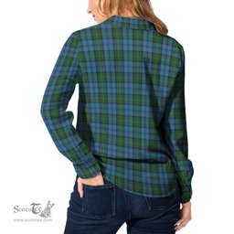 ScotsTee Shop Scottish Kerr Hunting Clan Tartan Womens Long Sleeve Shirt