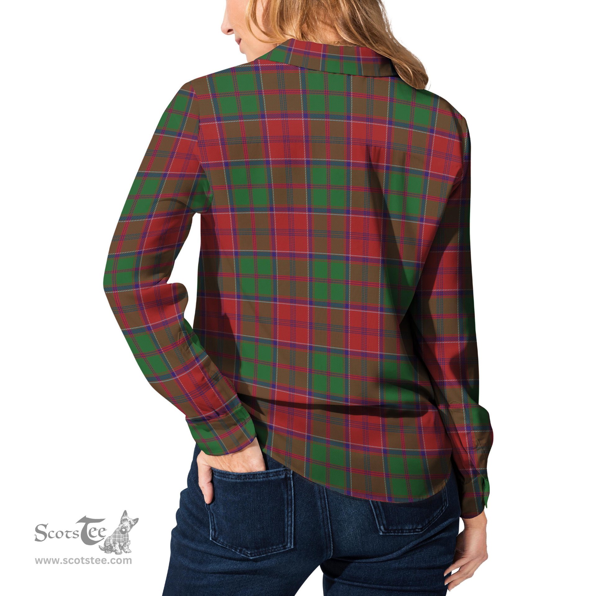 ScotsTee Shop Scottish Grant Clan Tartan Womens Long Sleeve Shirt