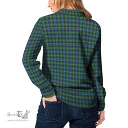 ScotsTee Shop Scottish Lamont Clan Crest Tartan Womens Long Sleeve Shirt