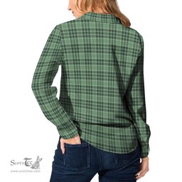 ScotsTee Shop Scottish MacDonald Lord of the Isles Hunting Clan Tartan Womens Long Sleeve Shirt