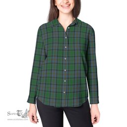 ScotsTee Shop Scottish Hope Vere Clan Tartan Womens Long Sleeve Shirt