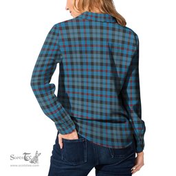ScotsTee Shop Scottish MacCorquodale Clan Tartan Womens Long Sleeve Shirt
