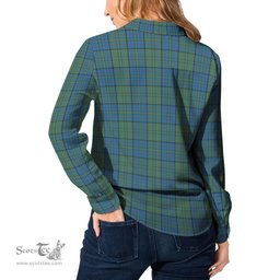 ScotsTee Shop Scottish Lockhart Clan Tartan Womens Long Sleeve Shirt