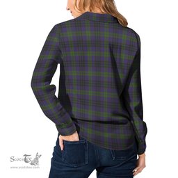 ScotsTee Shop Scottish Lumsden Hunting Clan Crest Tartan Womens Long Sleeve Shirt