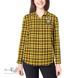 ScotsTee Shop Scottish Jardine Modern Clan Crest Tartan Womens Long Sleeve Shirt