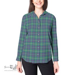 ScotsTee Shop Scottish Inglis Ancient Clan Tartan Womens Long Sleeve Shirt