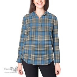 ScotsTee Shop Scottish Napier Ancient Clan Tartan Womens Long Sleeve Shirt