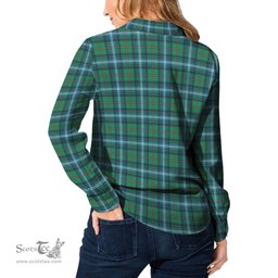 ScotsTee Shop Scottish Urquhart Ancient Clan Crest Tartan Womens Long Sleeve Shirt