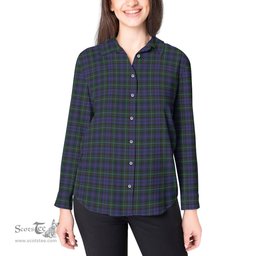 ScotsTee Shop Scottish Sempill Clan Tartan Womens Long Sleeve Shirt