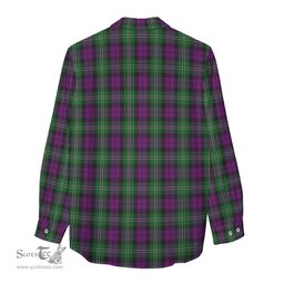 ScotsTee Shop Scottish Wilson Clan Tartan Womens Long Sleeve Shirt