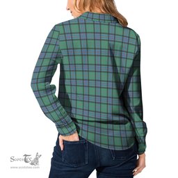 ScotsTee Shop Scottish Sinclair Hunting Ancient Clan Tartan Womens Long Sleeve Shirt