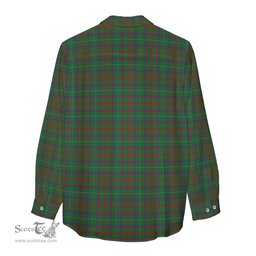 ScotsTee Shop Scottish Shaw of Tordarroch Green Hunting Clan Tartan Womens Long Sleeve Shirt