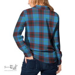ScotsTee Shop Scottish Wedderburn Clan Tartan Womens Long Sleeve Shirt