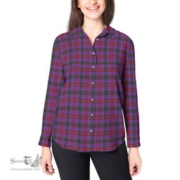 ScotsTee Shop Scottish Montgomery Modern Clan Tartan Womens Long Sleeve Shirt
