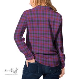 ScotsTee Shop Scottish Montgomery Modern Clan Tartan Womens Long Sleeve Shirt