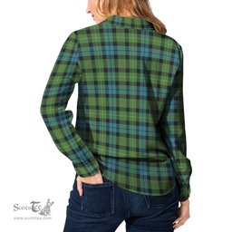 ScotsTee Shop Scottish Rollo Ancient Clan Crest Tartan Womens Long Sleeve Shirt