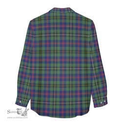 ScotsTee Shop Scottish Wood Modern Clan Crest Tartan Womens Long Sleeve Shirt