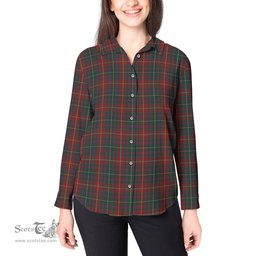 ScotsTee Shop Scottish Meath County Ireland Clan Tartan Womens Long Sleeve Shirt