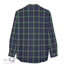 ScotsTee Shop Scottish MacKenzie Hunting Green Clan Tartan Womens Long Sleeve Shirt