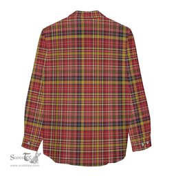 ScotsTee Shop Scottish Ogilvie (Ogilvy) of Strathallan Clan Crest Tartan Womens Long Sleeve Shirt