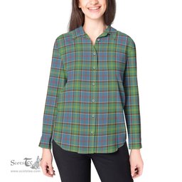 ScotsTee Shop Scottish Whitelaw Clan Tartan Womens Long Sleeve Shirt