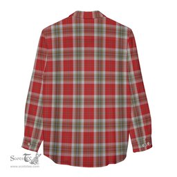 ScotsTee Shop Scottish MacLean of Duart Dress Red Clan Crest Tartan Womens Long Sleeve Shirt