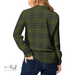 ScotsTee Shop Scottish MacLean Hunting Clan Crest Tartan Womens Long Sleeve Shirt