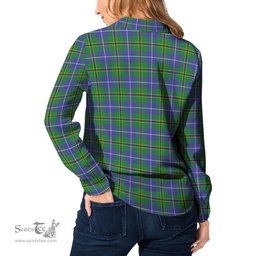 ScotsTee Shop Scottish Turnbull Hunting Clan Crest Tartan Womens Long Sleeve Shirt