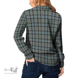 ScotsTee Shop Scottish Ogilvie (Ogilvy) Hunting Clan Tartan Womens Long Sleeve Shirt