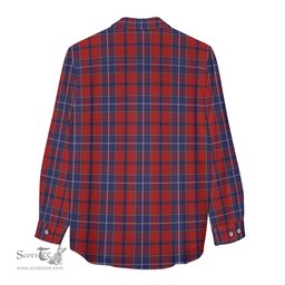 ScotsTee Shop Scottish Wishart Dress Clan Crest Tartan Womens Long Sleeve Shirt