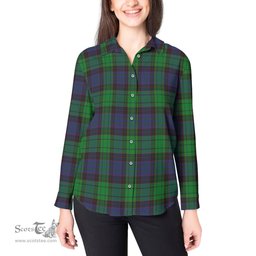 ScotsTee Shop Scottish Stewart Old Modern Clan Tartan Womens Long Sleeve Shirt
