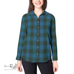 ScotsTee Shop Scottish Murray of Elibank Clan Tartan Womens Long Sleeve Shirt