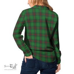 ScotsTee Shop Scottish Orrock Clan Tartan Womens Long Sleeve Shirt
