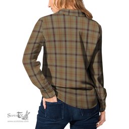 ScotsTee Shop Scottish O'Keefe Clan Tartan Womens Long Sleeve Shirt
