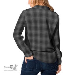 ScotsTee Shop Scottish Stewart Mourning Clan Crest Tartan Womens Long Sleeve Shirt