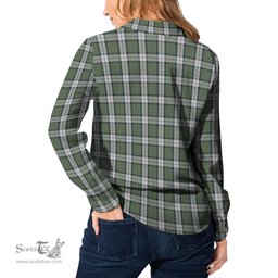 ScotsTee Shop Scottish MacLaren Dress Clan Crest Tartan Womens Long Sleeve Shirt