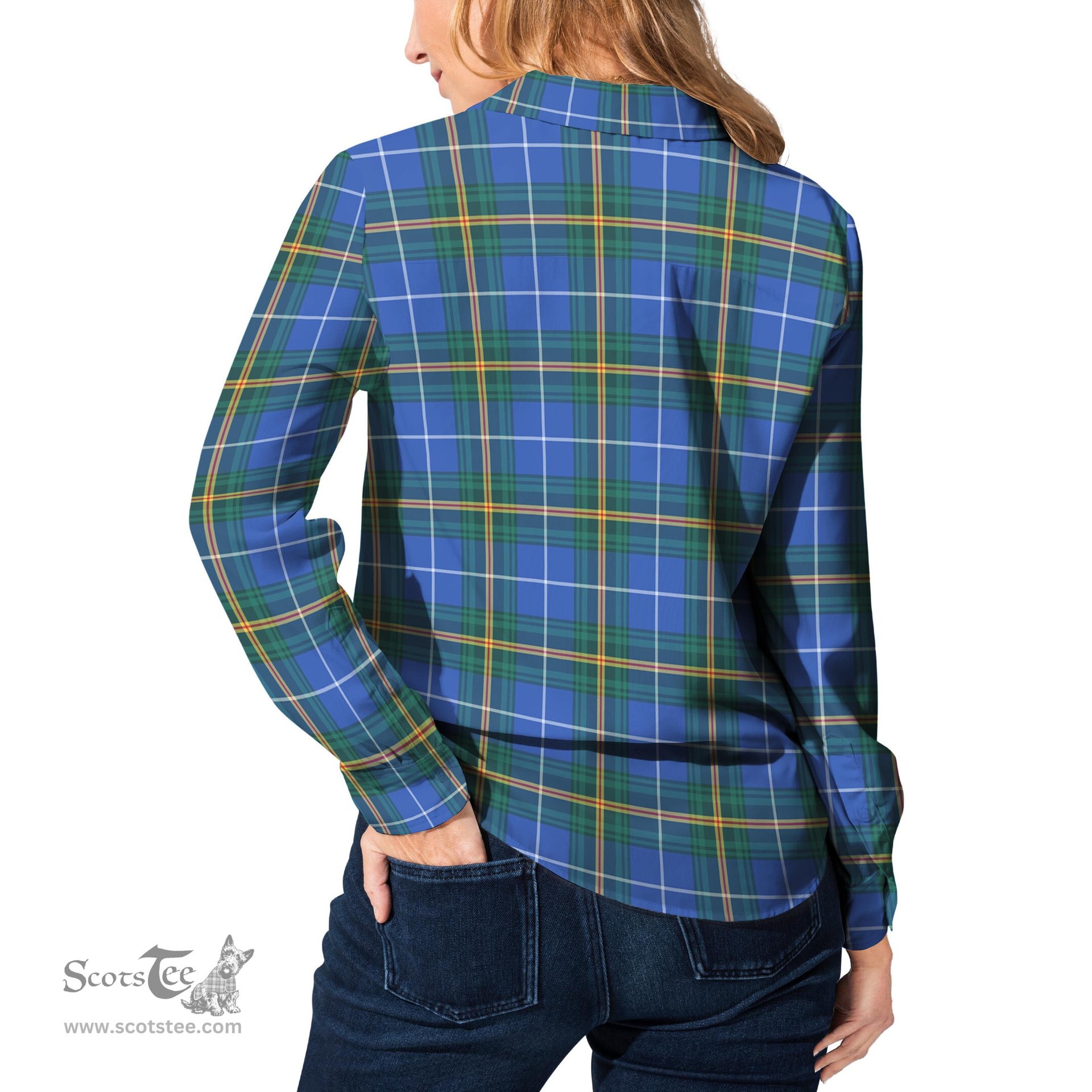 ScotsTee Shop Scottish Nova Scotia Province Canada Clan Tartan Womens Long Sleeve Shirt
