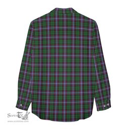 ScotsTee Shop Scottish Russell Clan Crest Tartan Womens Long Sleeve Shirt